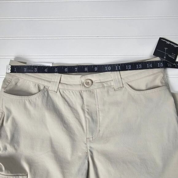 Eddie Bauer Women's Khaki Mid Rise Tech Stretch Capri Pants Size 4 NWT - Picture 13 of 16